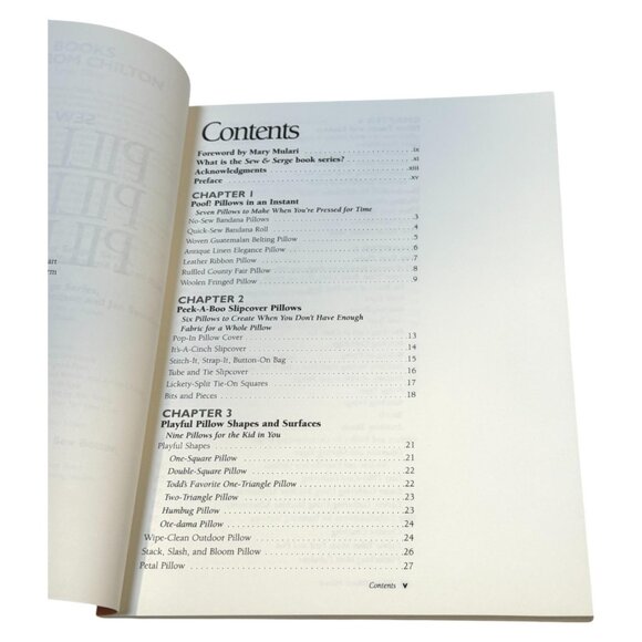 Sew & Serge Pilllows Pillows Pillows Craft Book Dobson Saunders PB New 1996 - Picture 3 of 7